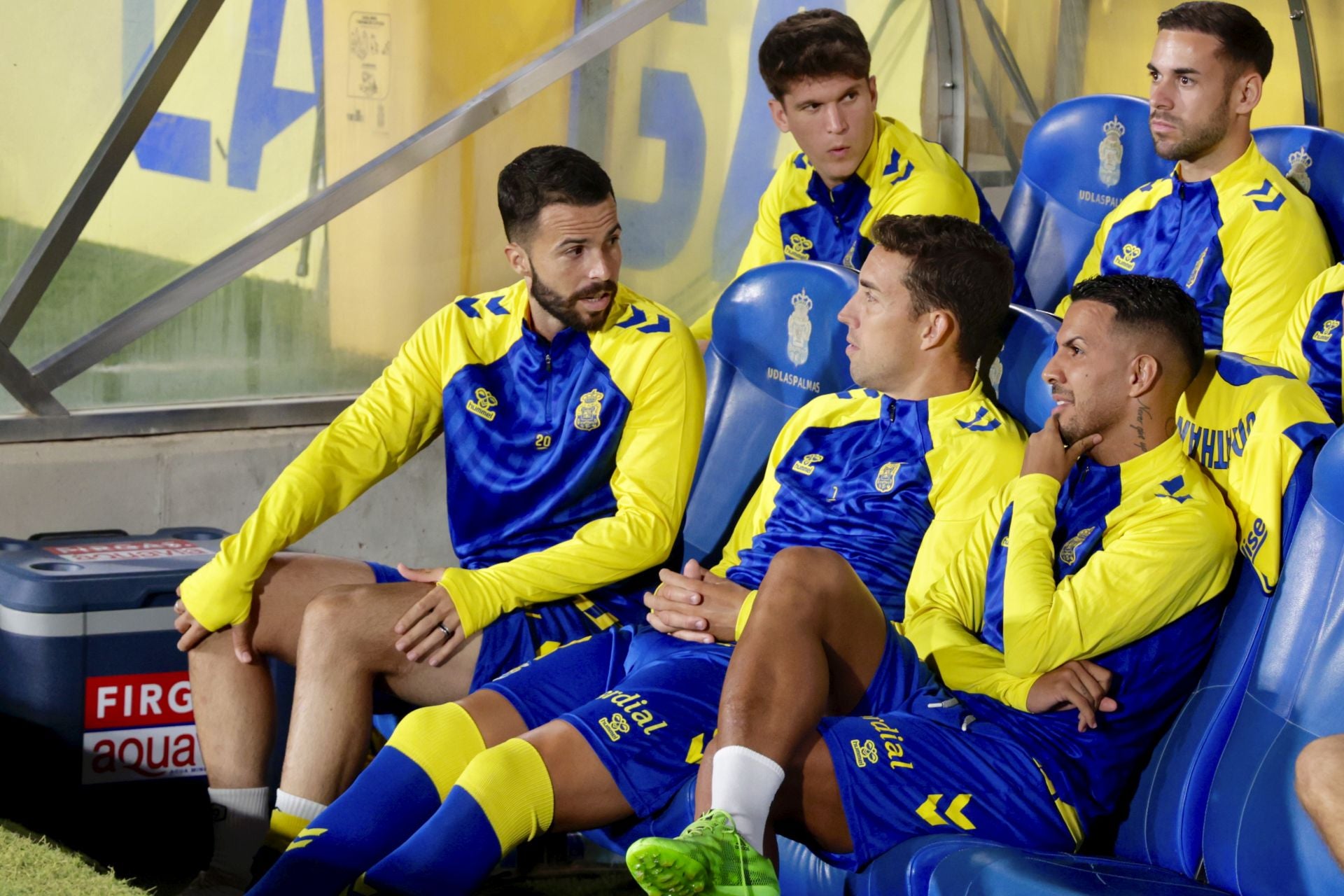 Kirian, en el banquillo ante el Almería.