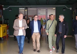 Poli Suárez en su visita al IES Villa de Firgas enl pasado mes de marzo.
