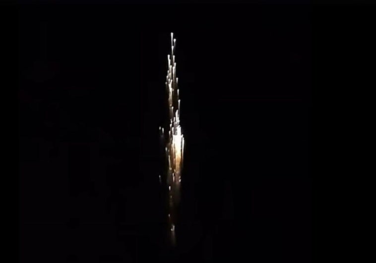 Imagen del bólido que cruzó el cielo canario en la madrugada de este jueves.