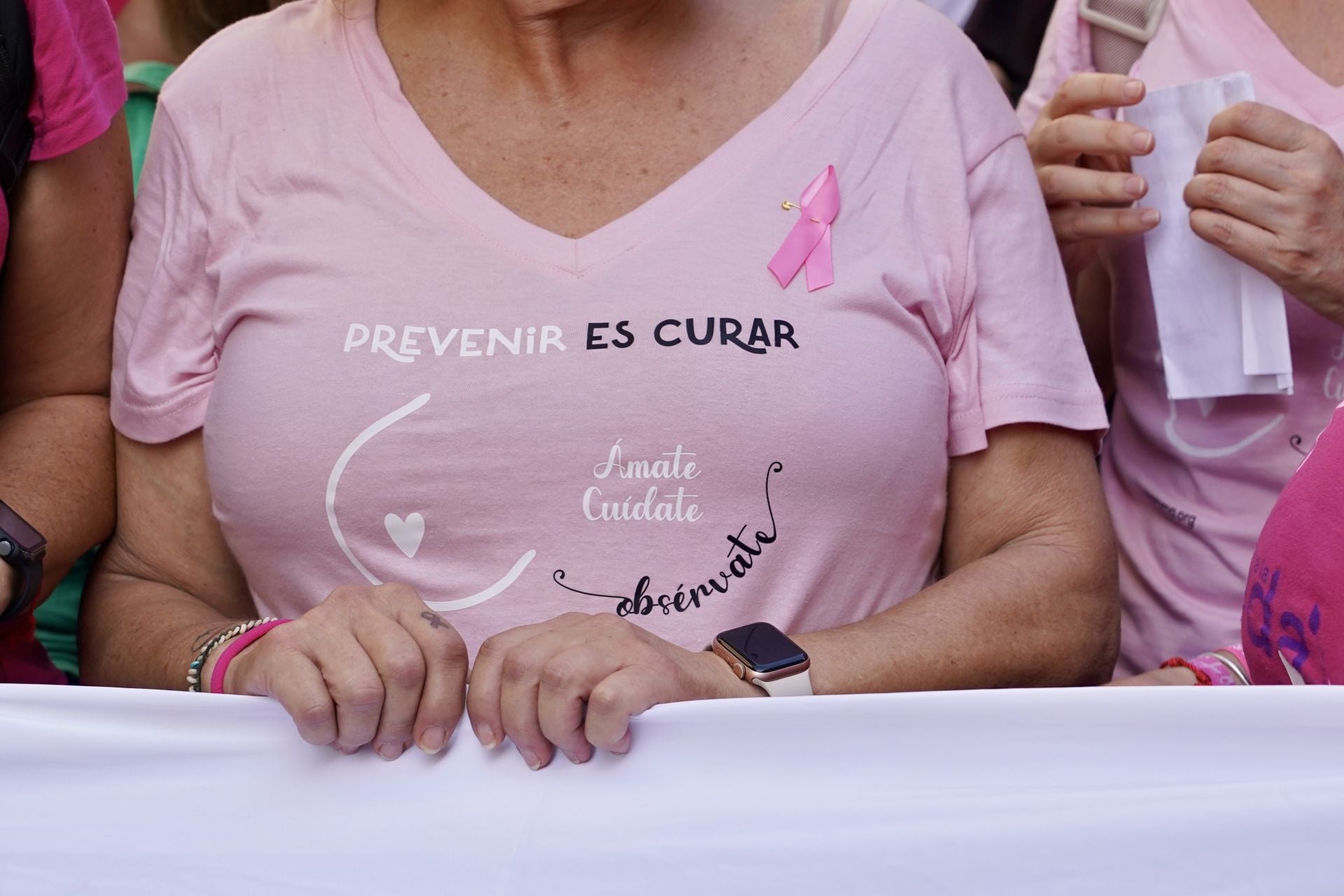 Movilización ciudadana por el cáncer de mama.