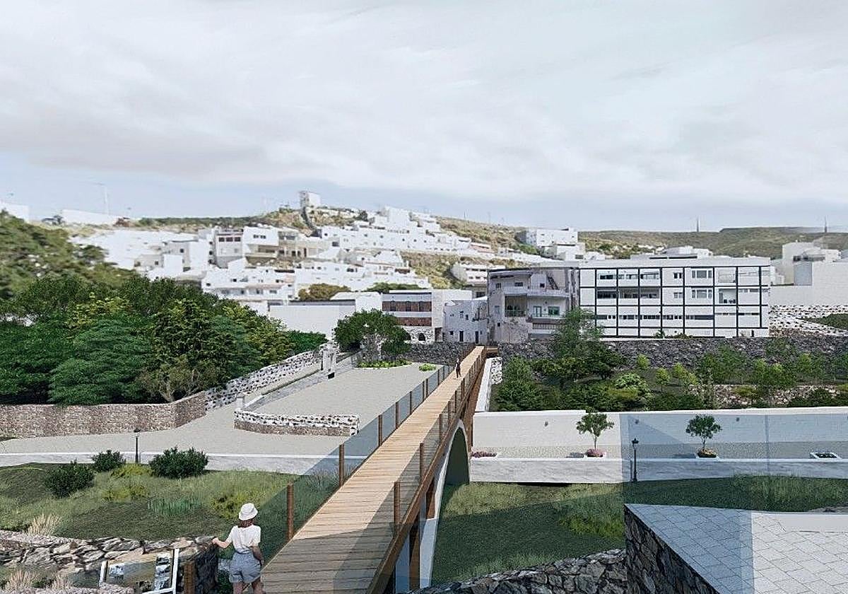 Proyecto para construir una pasarela de madera que conecte el casco urbano de Agaete.