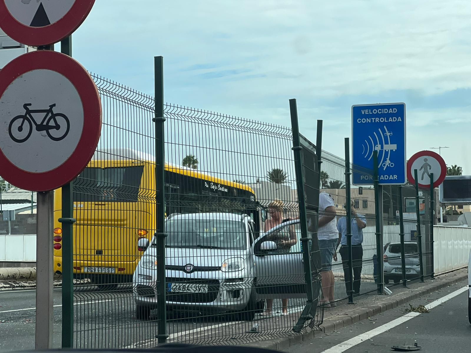 Imagen del accidente en la GC-1.