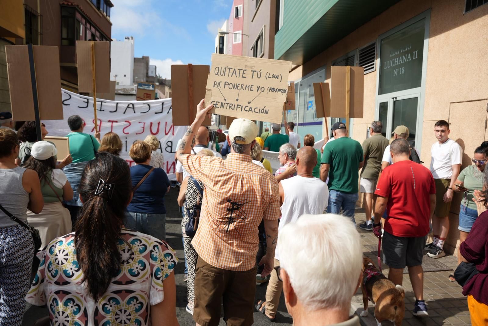 Manifestación en Guanarteme: los vecinos protestan por la especulación urbanística