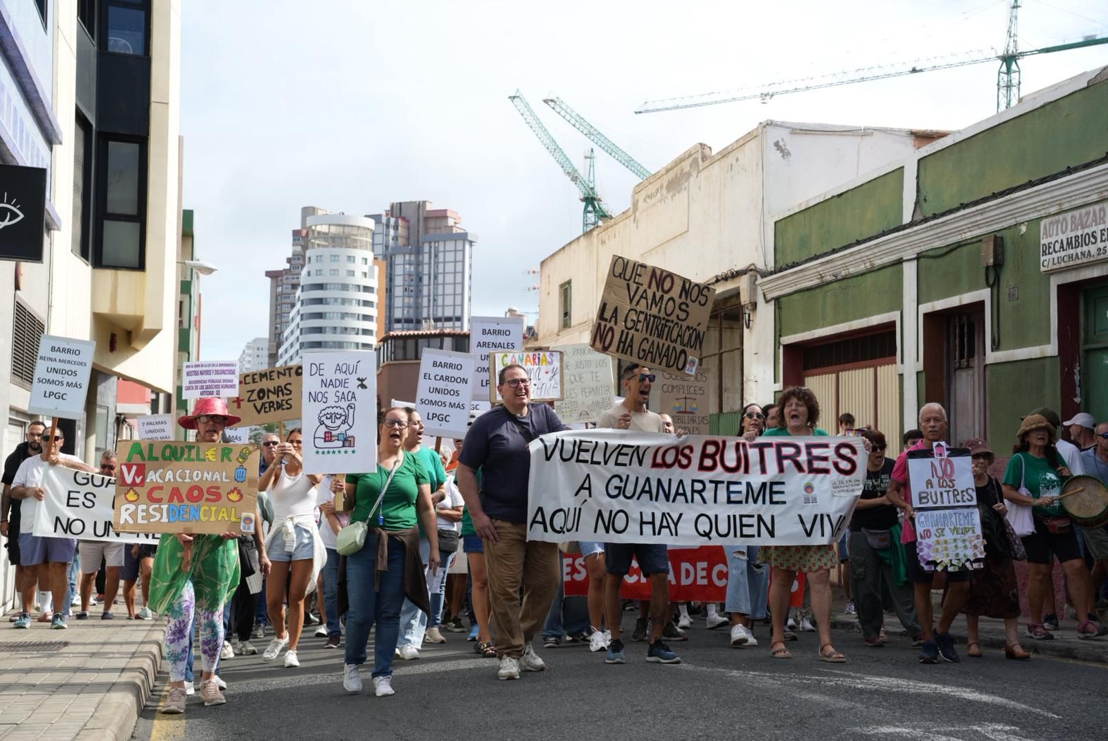 Manifestación en Guanarteme: los vecinos protestan por la especulación urbanística
