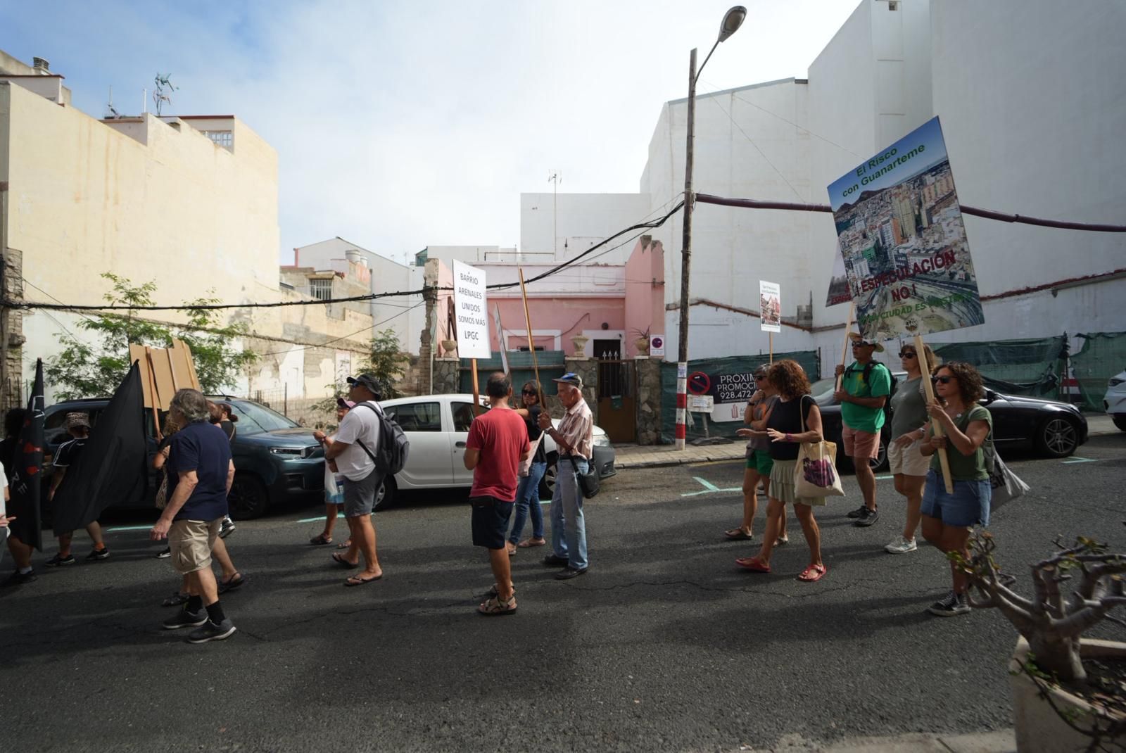 Manifestación en Guanarteme: los vecinos protestan por la especulación urbanística
