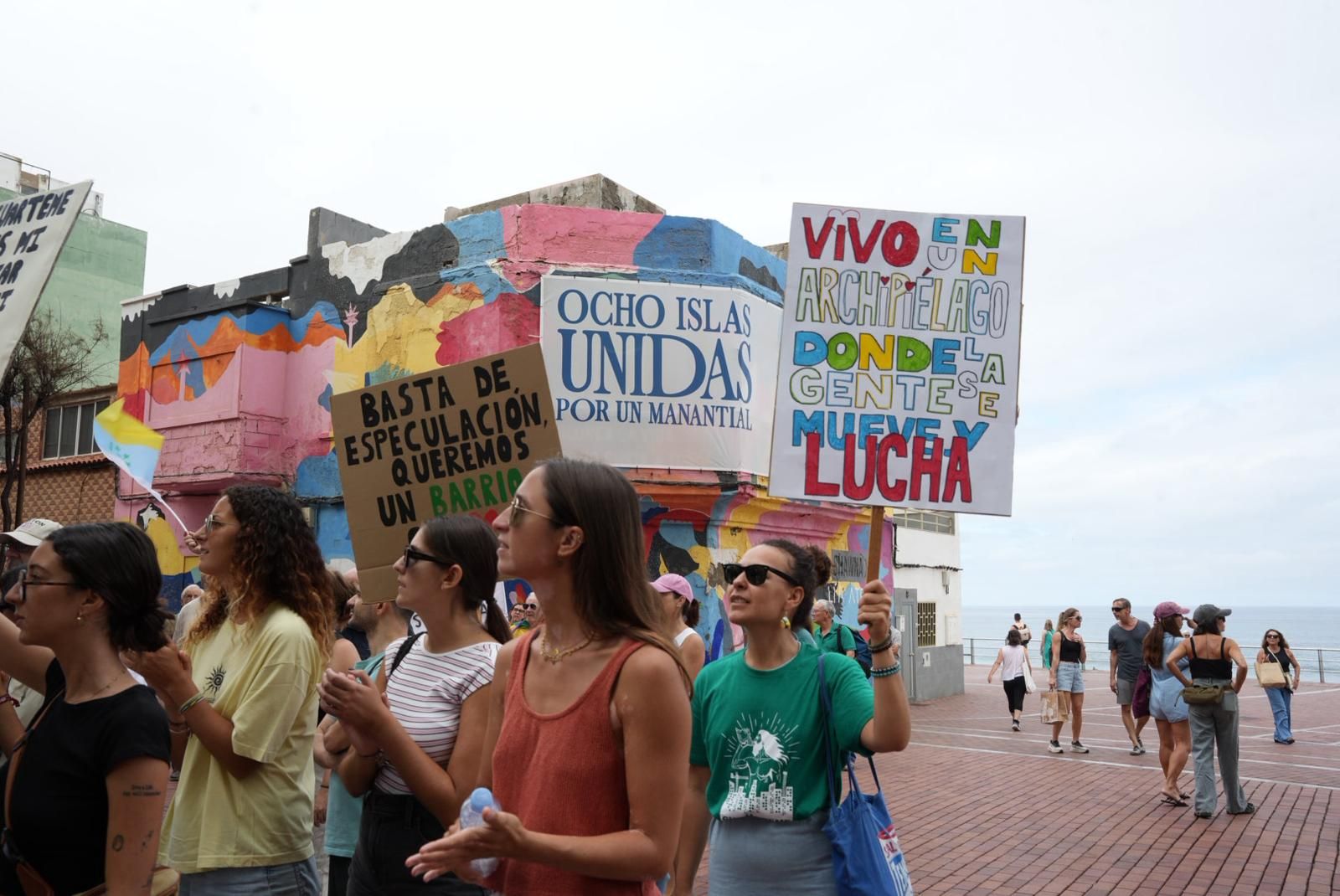 Manifestación en Guanarteme: los vecinos protestan por la especulación urbanística