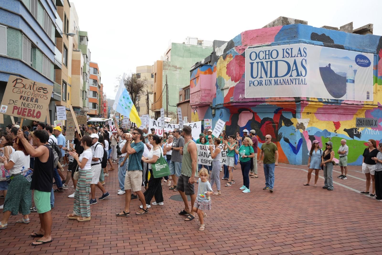 Manifestación en Guanarteme: los vecinos protestan por la especulación urbanística
