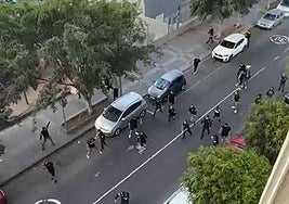 Momento de los altercados.