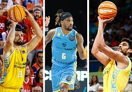 Pierre Pelos (izquierda), Andrew Albicy y Louis Labeyrie conforman la conexión gala del Gran Canaria.