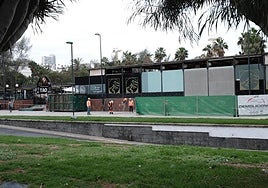 Imagen de archivo de los trabajos de derribo de la TAO en Las Palmas de Gran Canaria.