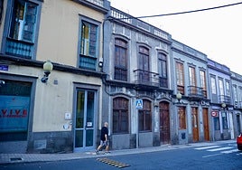 Imagen de la vivienda afectada en la calle Buenos Aires, Triana.