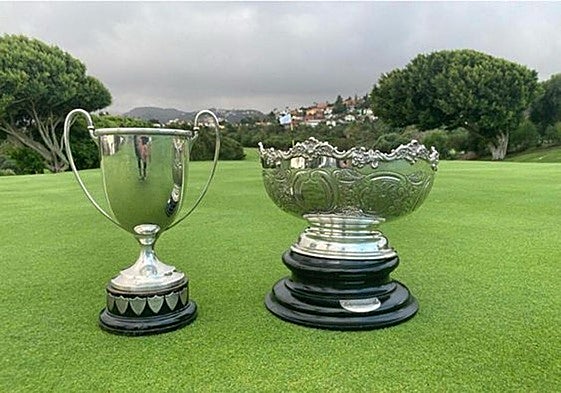 Imagen de los dos prestigiosos trofeos que se ponen en juego este fin de semana.