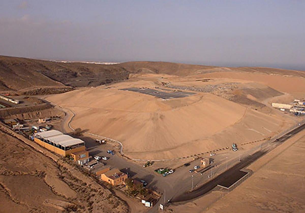 Imagen aérea del complejo ambiental de Zurita, en el municipio de Puerto del Rosario.