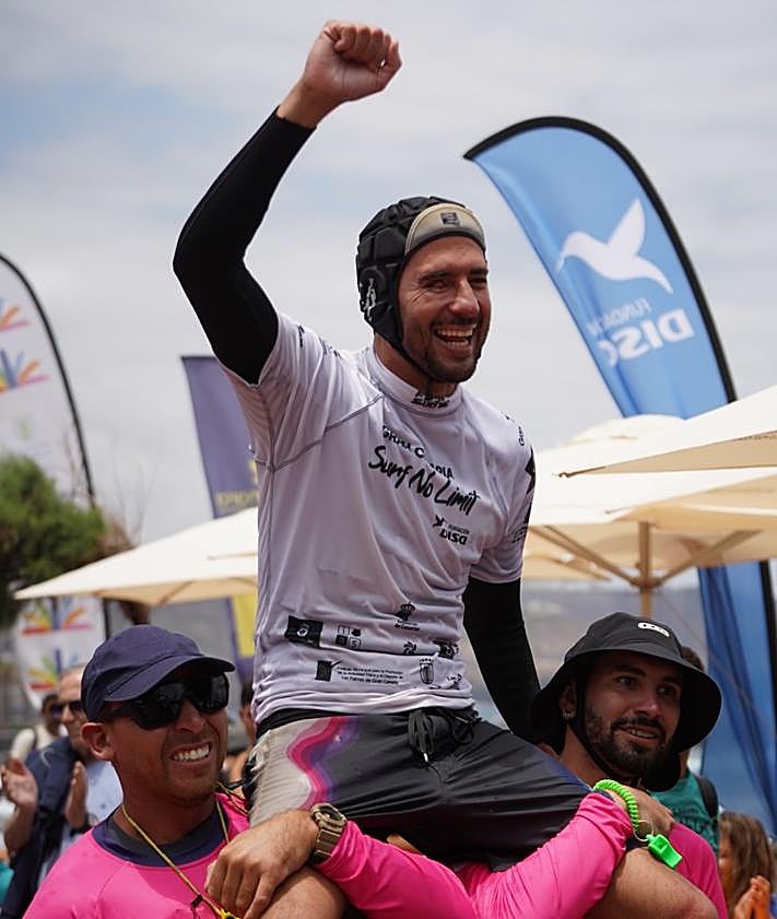 Imagen secundaria 2 - Arriba, Gary en el Campeonato de Europa celebrado en Galicia. Abajo a la izqueirda, en plena acción. A la derecha, en el Nacional de La Cícer, donde se coronó también campeón.