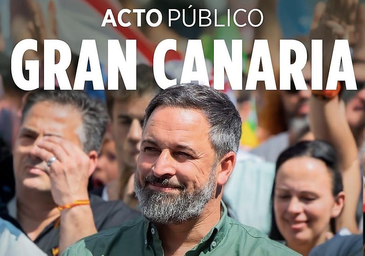 Cartel propagandístico del acto en el que participará Santiago Abascal.