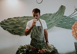 Borja Marrero en su restaurante, Muxgo