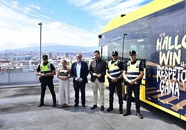 Presentación del dispositivo de seguridad de Guaguas Municipales por Halloween.