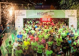 Imagen de la salida de la Binter NightRun del pasado año.