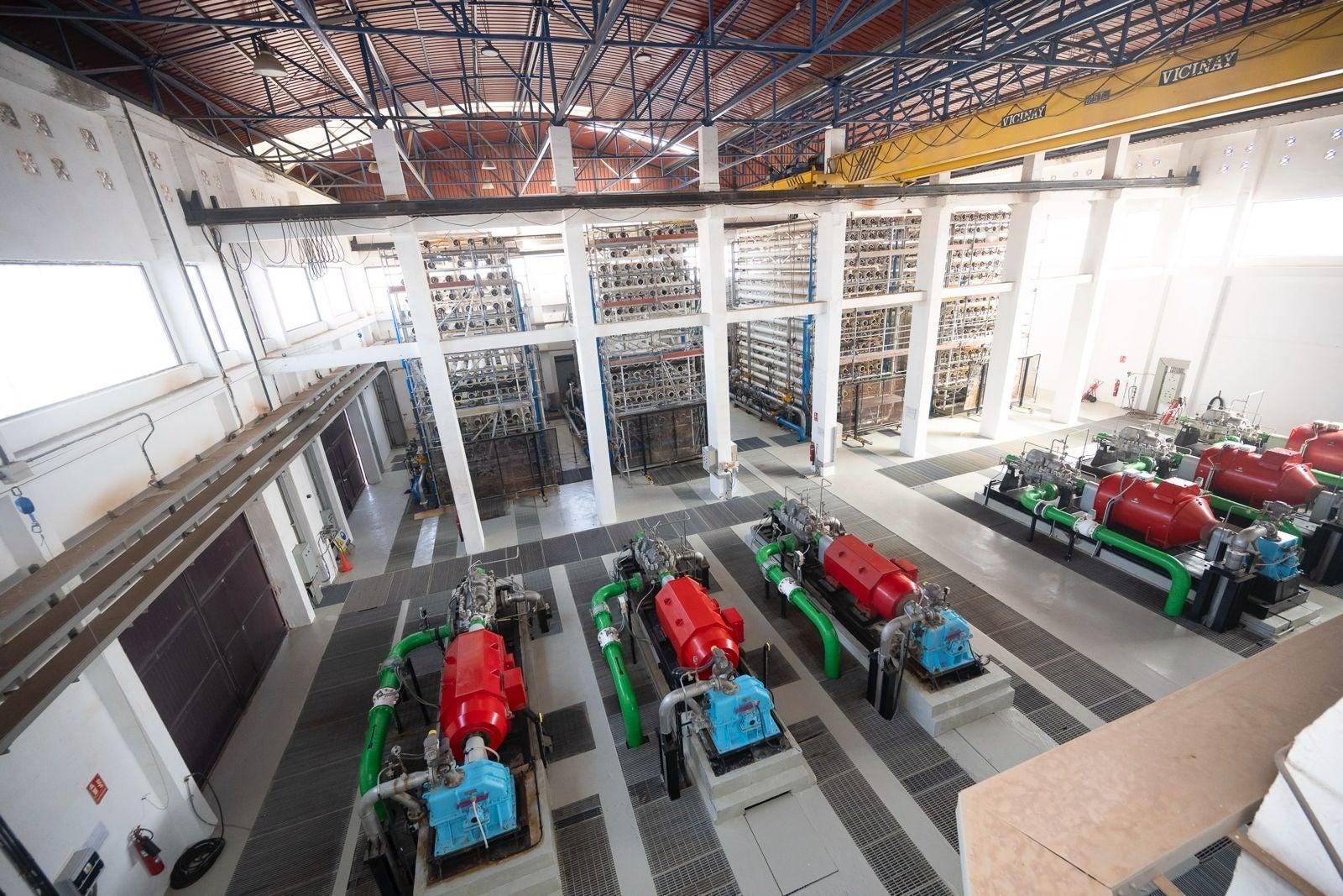 Imagen del interior de la desaladora.