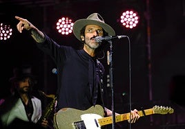 Leiva, durante el concierto de este viernes en la capital grancanaria.