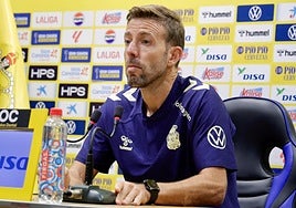 Luis García durante una rueda de prensa antes de un partido de la UD Las Palmas.