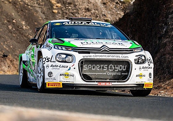 Yeray Lemes y Aitor Cambeiro impusieron su ley con su Citroën C3 Rally2.