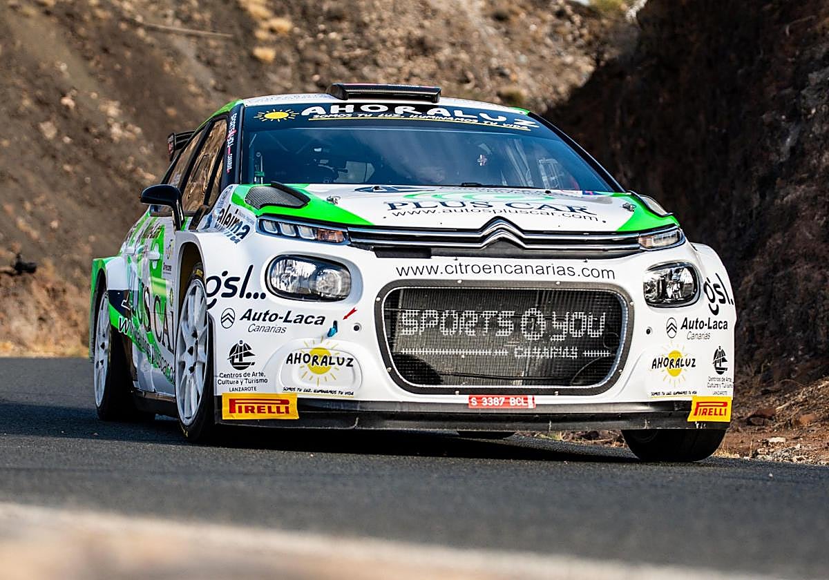 Yeray Lemes y Aitor Cambeiro impusieron su ley con su Citroën C3 Rally2.