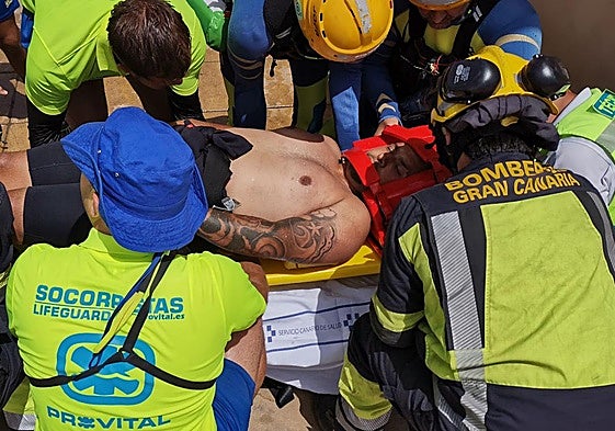 Imagen de archivo de un ejercicio de rescate marítimo en el que participaron los bomberos del Consorcio.
