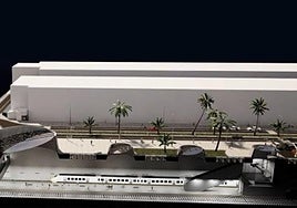 Recreación de la estación del tren proyectada en el aeropuerto, por donde la línea es subterránea.