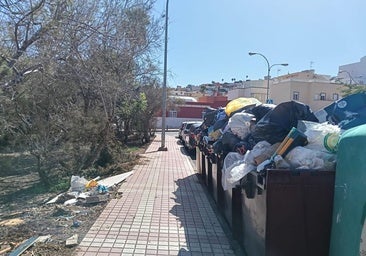 Siguen los rebosos de contenedores de basura:«La peste es como si viviéramos al lado del vertedero»