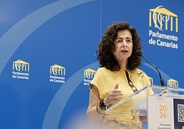 Matilde Asián, consejera de Hacienda del Gobierno de Canarias.