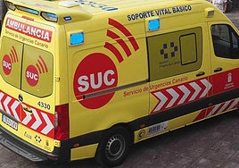 Imagen de archivo de una ambulancia del SUC.