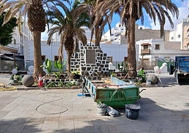 Espacio donde el PP prevé reponer la estructura polémica.