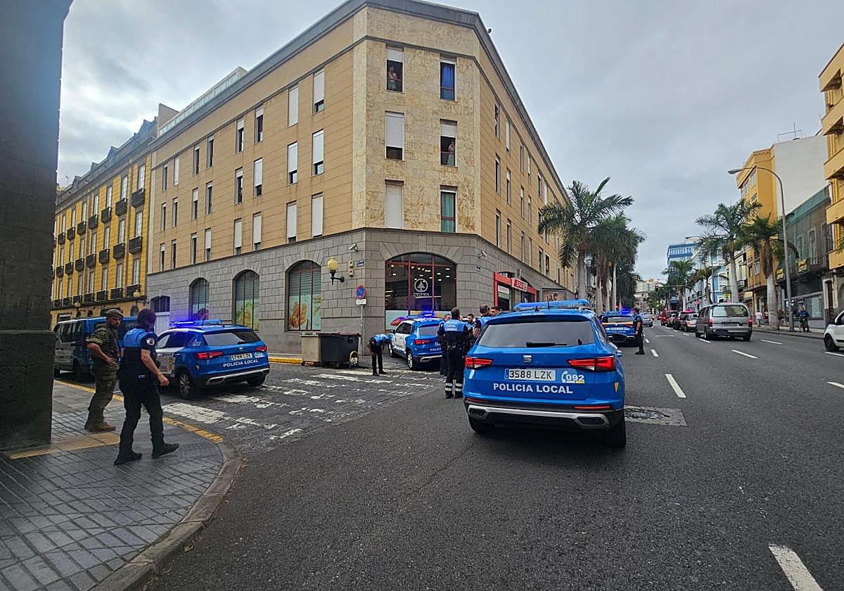 Imagen del punto donde la Policía Local interceptó al vehículo.