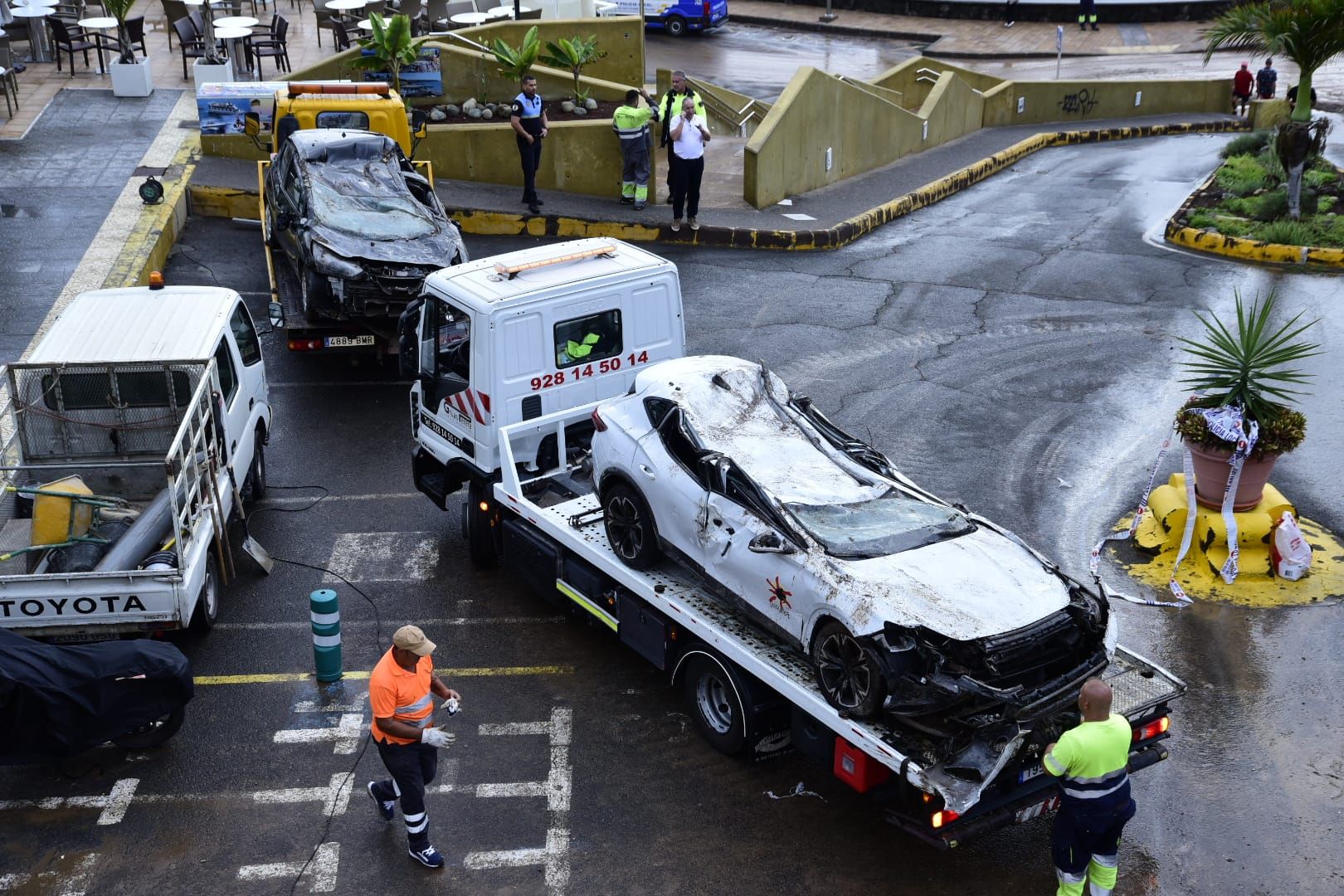 Así fue la caída del muro en San Bartolomé de Tirajana