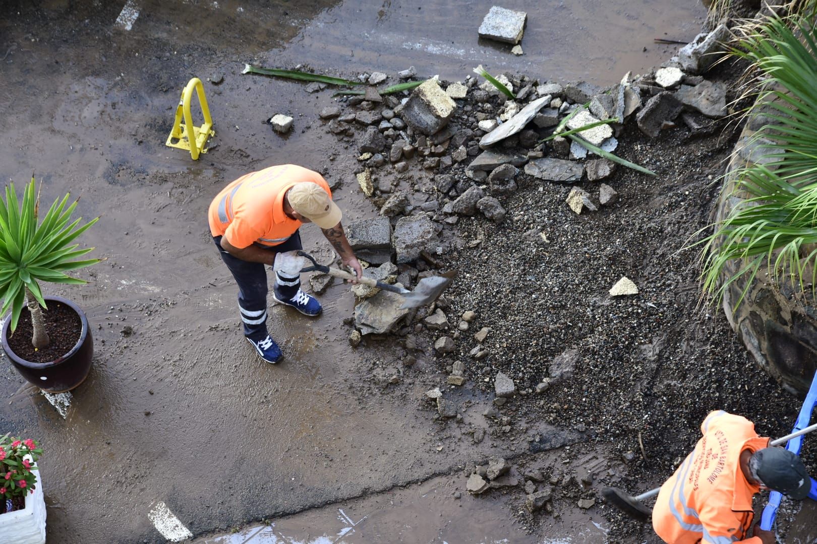 Así fue la caída del muro en San Bartolomé de Tirajana