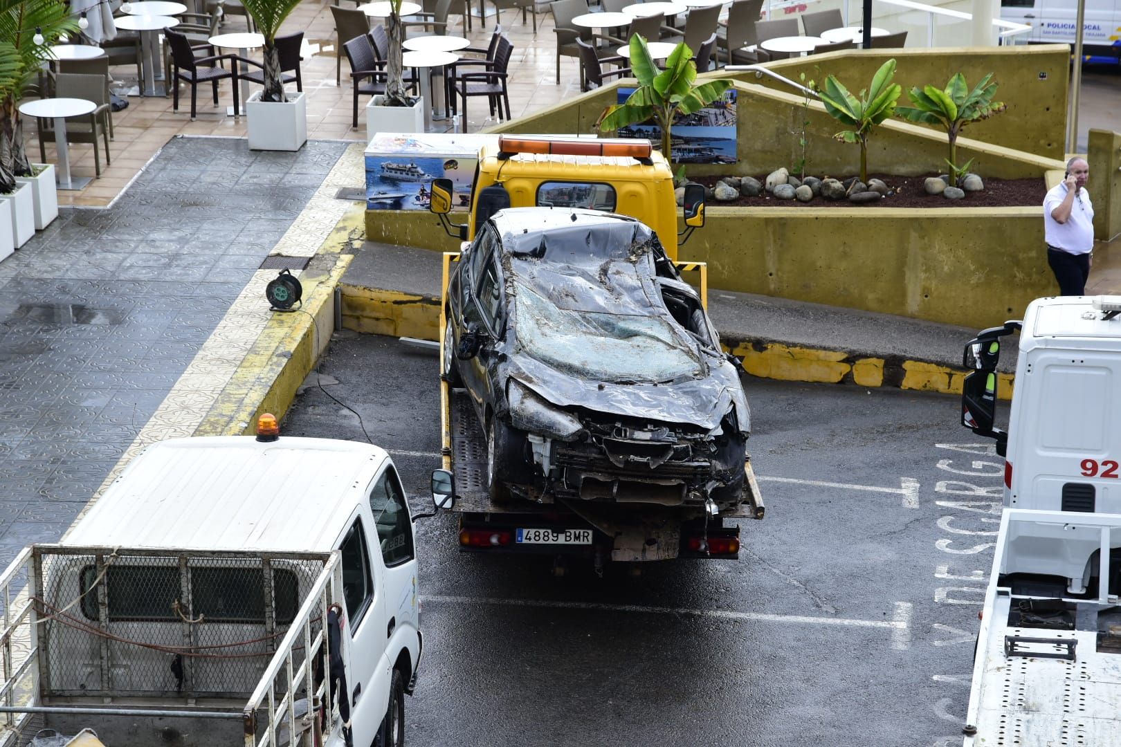 Así fue la caída del muro en San Bartolomé de Tirajana