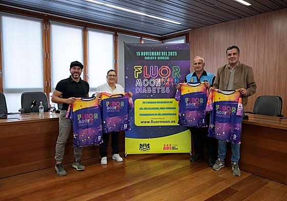 Presentación de la carera solidaria, este jueves.