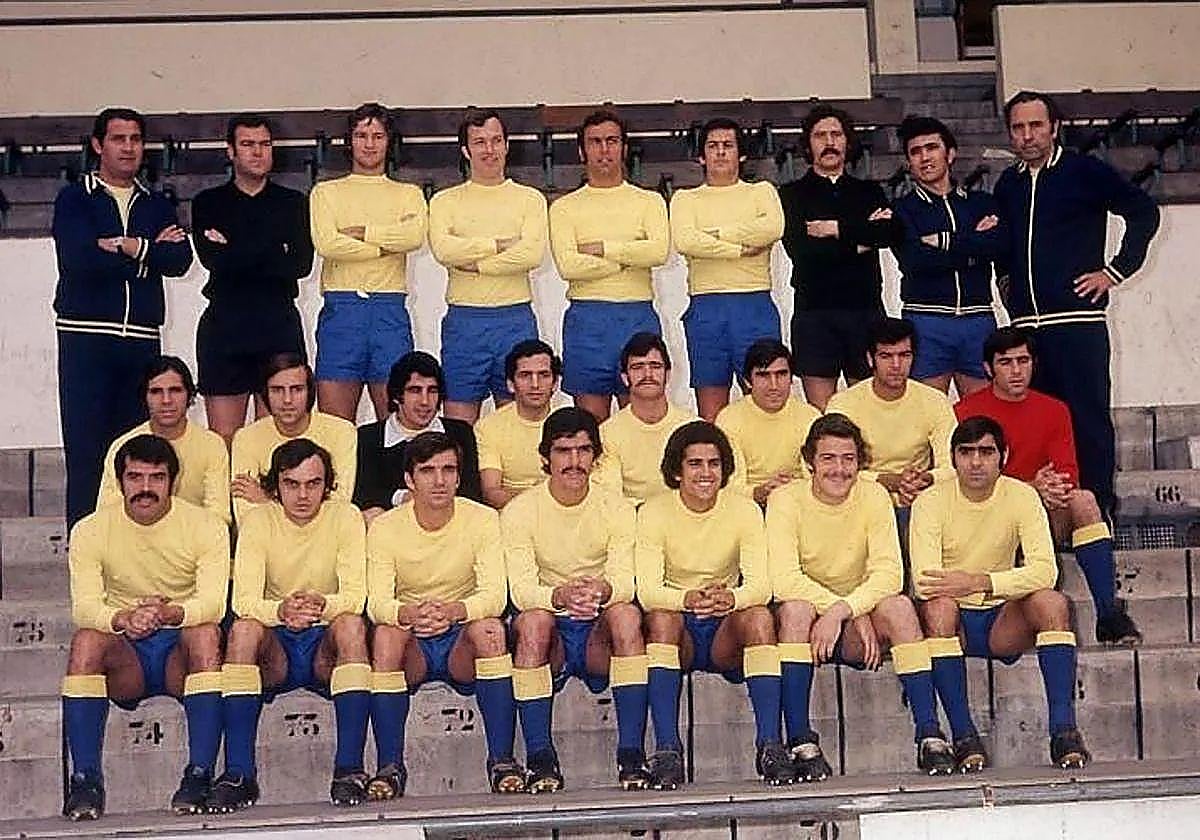 La plantilla amarilla en los primeros años de la década de los 70, una de sus épocas doradas.