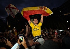 Vito Quiles a su llegada a la Plaza de la Victoria.