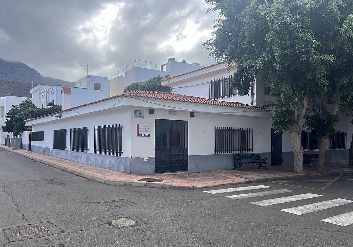Estado actual del centro de mayores de Agaete.