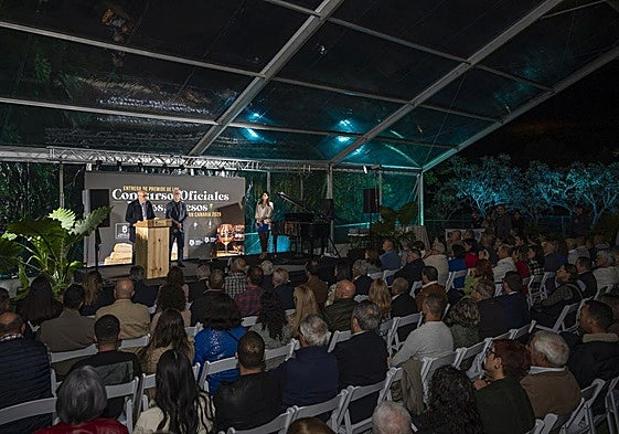 Momento de la intervención de Morales durante la entrega de premios.