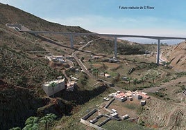Imagen del futuro viaducto que cruzará El Risco.