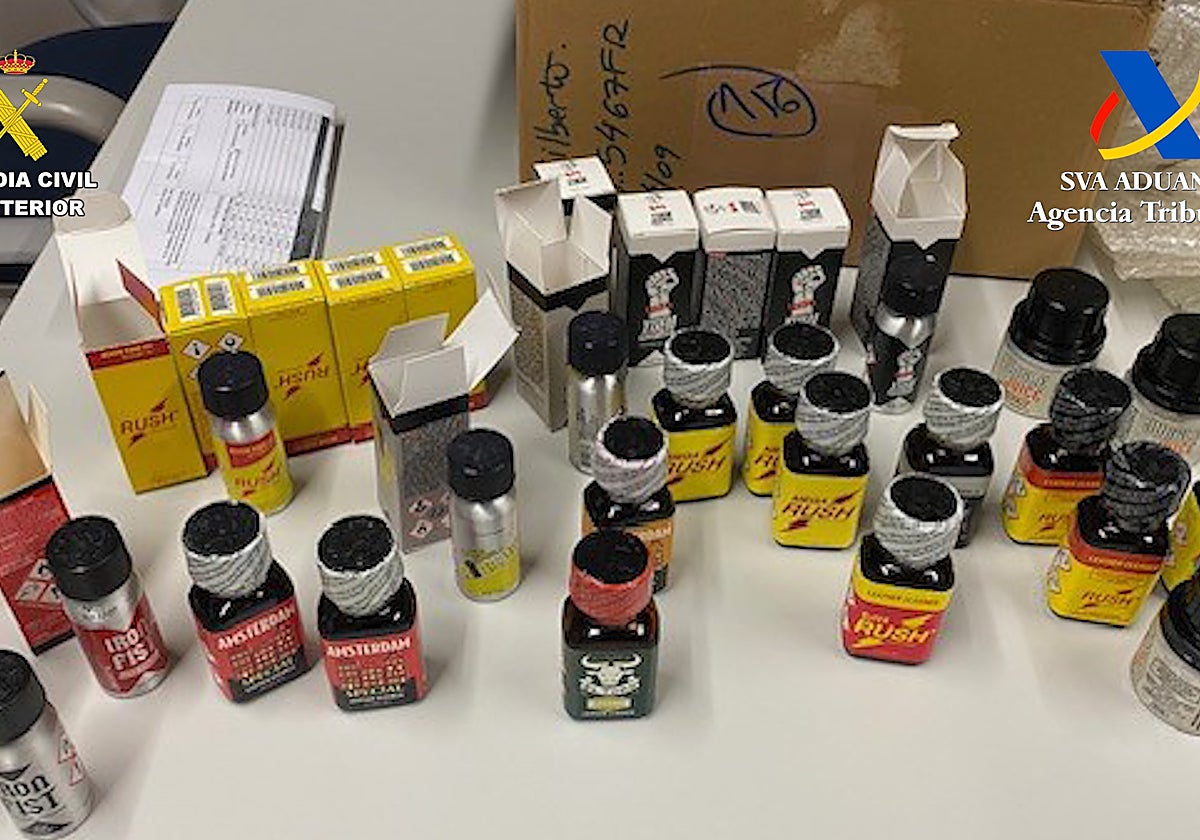 Popper interceptado por la Guardia Civil.