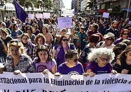 Imagen de archivo de manifestación contra las violencias machistas del 25N en la capital grancanaria.