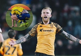 McBurnie, jugador del Hull City, celebrando un gol en la presente temporada.