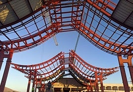 Detalle en construcción del Hotel Barceló.