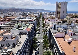 Vista de viviendas en Las Palmas de Gran Canaria.