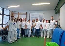 Parte del equipo de la Unidad de Lesionados Medulares del hospital Insular.