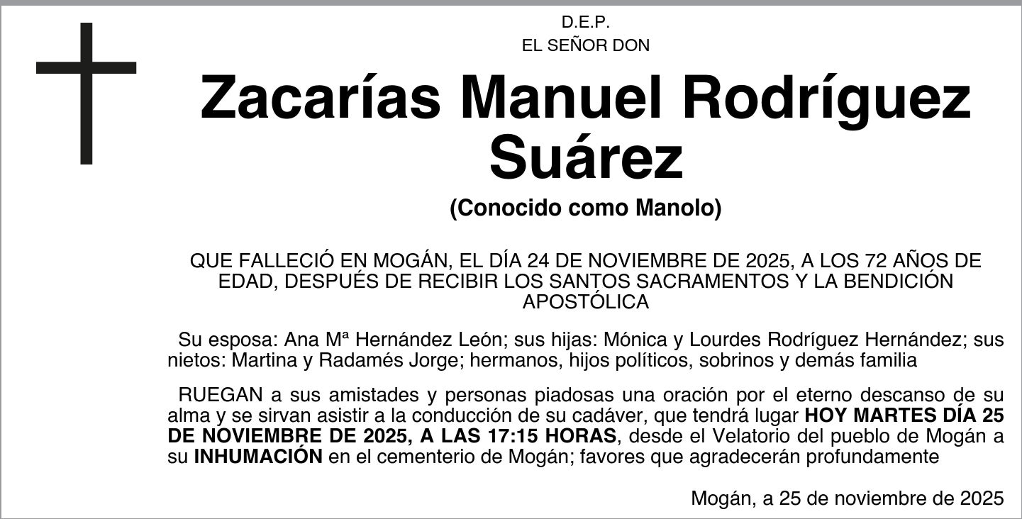 Zacarías Manuel Rodríguez Suárez
